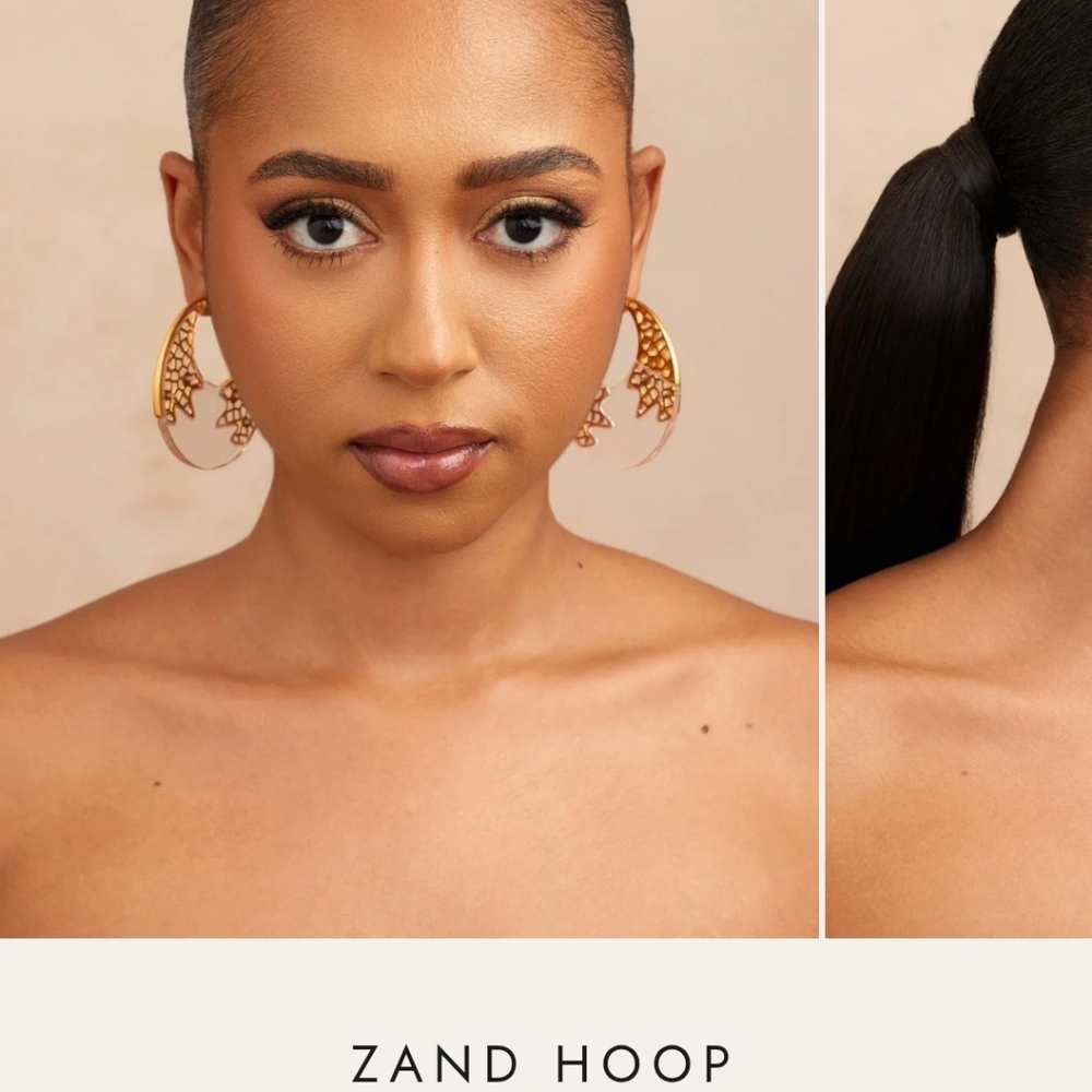ZAND KHOI Gold Hoop Earrings, Brand NEW, NO TAGS